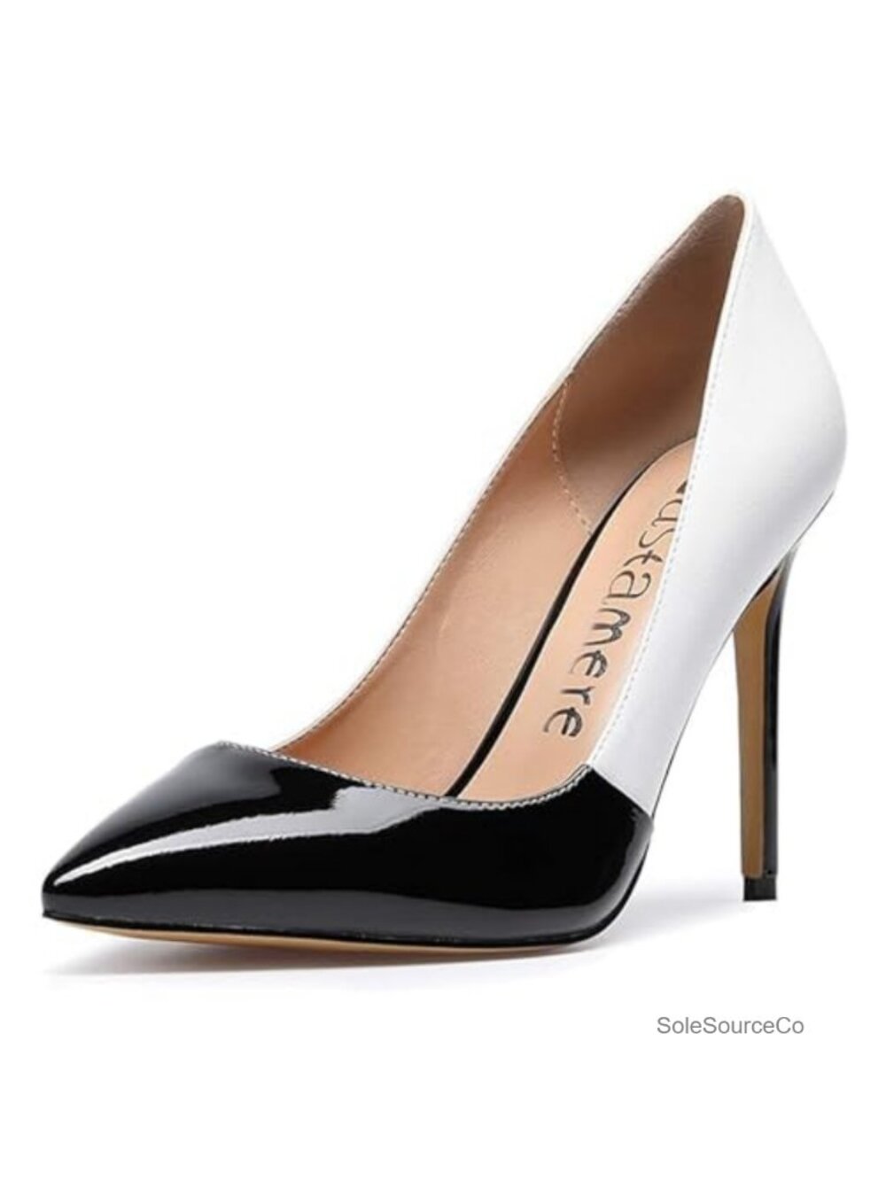 Womens High Heels Pointed-Toe Slip-on Stilettos Pumps 4 Inch Heel